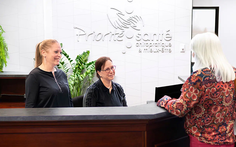 Clinique Priorité Santé, chiropratique et massothérapie à Lévis.